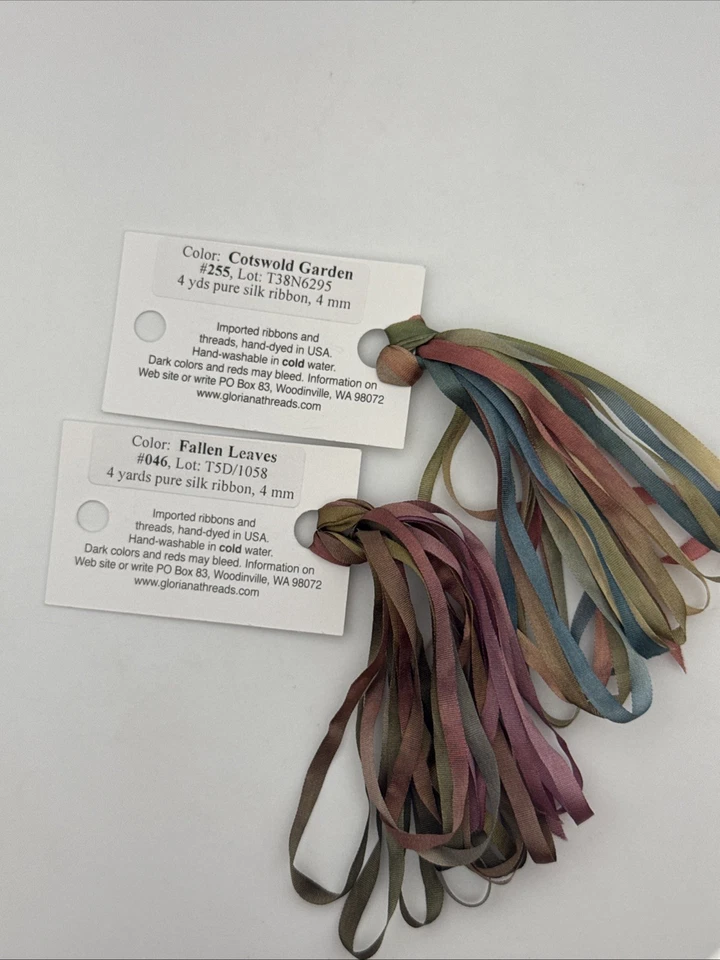 Gloriana silks Hand Dyed Ribbon Floss Lot Of 10 Assorted Multicolored Threads - Image 4 of 4