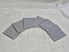 Lot Of 6 Hubbell Bell Box Double Gang Covers Gray 5175-0