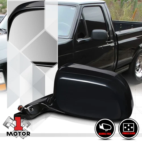 [Left] Driver Side Power Foldable Replacement Mirror for 92-97 Ford Bronco/F150