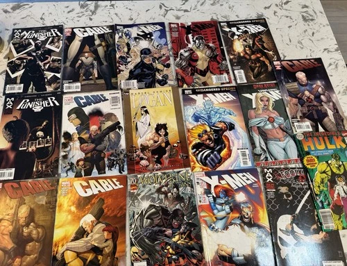 Marvel Mixed  Comics Lot Of 17 X-men Punisher Hulk Cable Vintage 2000’s Auction