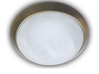 Decken Leuchte Alabaster Zierring Altmessing Flurbeleuchtung Dielenlampe Ø40Cm