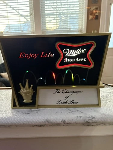 Vintage Miller High Life Beer Bouncing Ball Motion Lighted Sign - WORKS