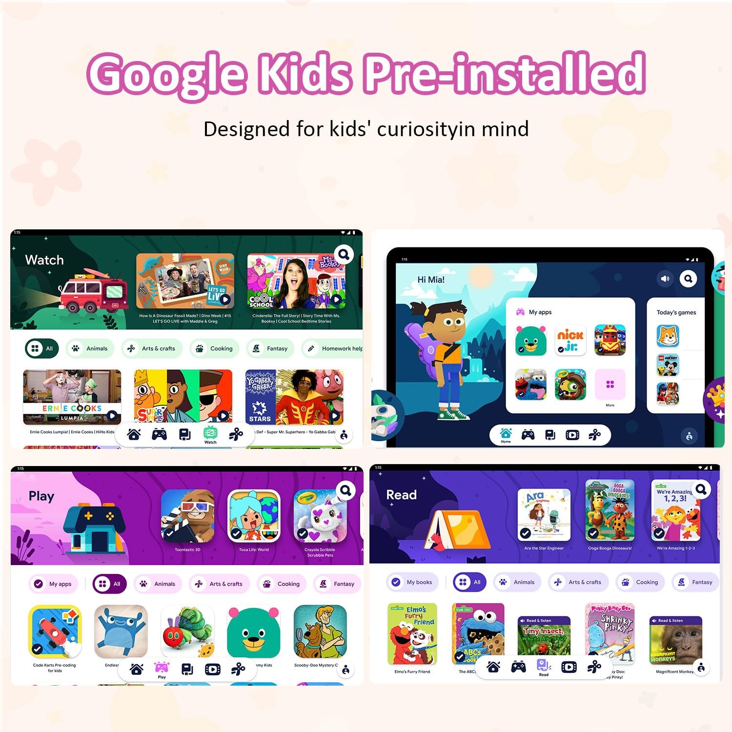 Android 15 Kids Tablet, 2025 Upgraded 10.1 Inch Tablets with Octa-core Proces...