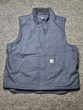 Carhartt Men's Washed Duck Sherpa Lined Mock-Neck Vest, Size XL
