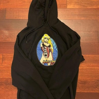Hook-Ups Anime Graphic 357 Black Pullover Hoodie XL | eBay