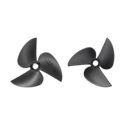 1 Set RC Boat Propeller, 3 Blades Propellers 3mm Hole Dia 32mm OD CW/CCW Black