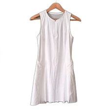 Athleta Match Point White Tennis Activewear Dress Sz S