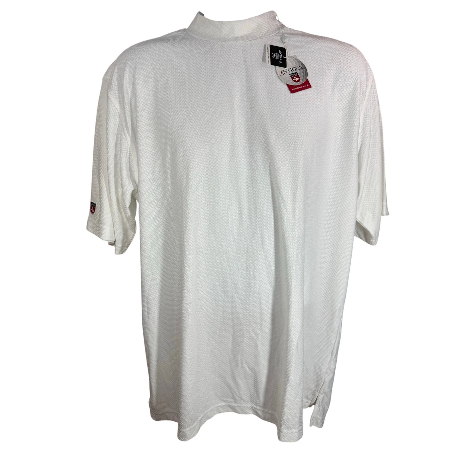 New Antigua Golf Shirt Desert Dry White Mens Size Large NWT