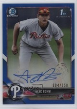 2018 Bowman Draft Chrome Pick Blue Refractor 84/150 Alec Bohm #CDA-AB Auto zr9