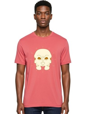 Skull-Head Mens Graphic Tee,100% Cotton,Casual Summer Wear