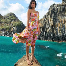 NWOT Farm Rio Midi Dress, Size Large