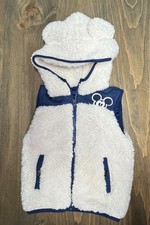 Disney Junior Mickey Mouse Sherpa and Denim Vest 4T Boy or Girl With Ears
