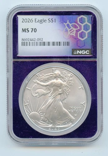 2026 American Silver Eagle 1 OZ NGC MS70  -Trader Bea