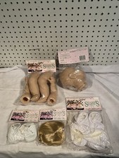 Vintage Syndee?s Craft Large Posable Pre-Sewn Doll Body Head Leg Arm Shoes Hair