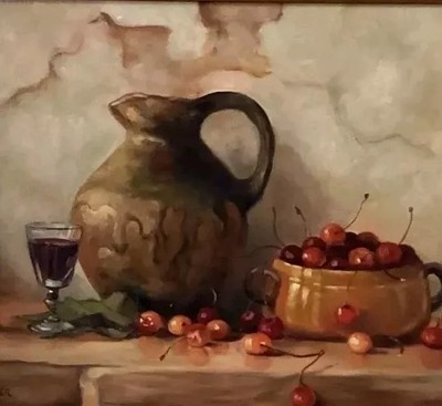 Original Oil On Canvas -Signed - Dated- Rendering of R. Chailoux