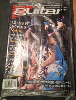 Guitar for the Practicing Musician Jan 1992 Guns N Roses Metallica SEALED Subscr