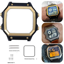 Watch Case 316L Steel Blue AR Glass Waterproof Ring Fit 3299 Movement Mod Kit