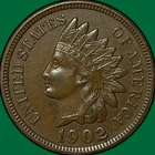 1902 Indian Head Cent Almost Uncirculated AU Coin #35278