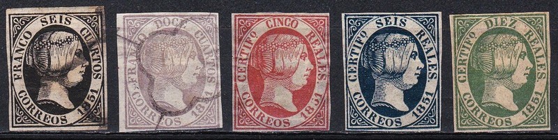SPAIN - Sc 6 - 11 - ISABELLA II PART SET - SCV: ~20,000 - $LOOK!