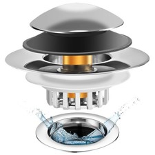 Universal 3 In 1 Bathtub Drain Stopper Pop-Up Tub Stopper Bathtub Drain Stopper
