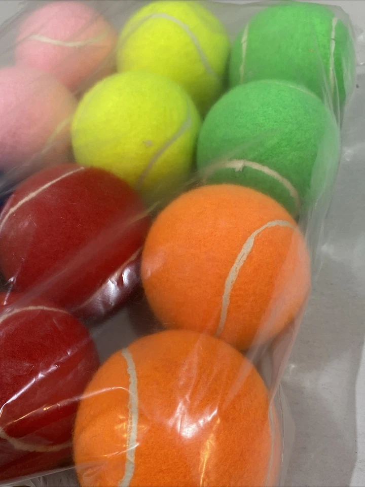 Catch / Fetch 3" Dog Tennis Balls Pack of 12 Multiple Colored Balls FREE SHIP!! - Image 3 of 4