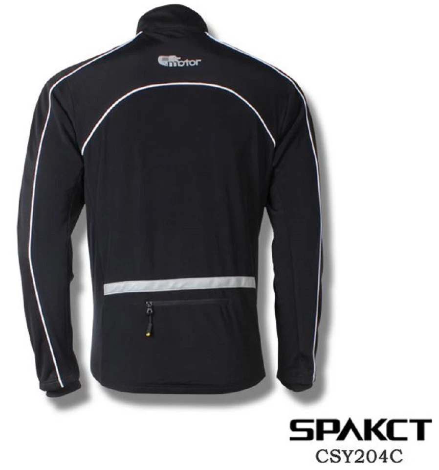 Chaqueta de ciclismo Jersey térmico polar Spakct negra grande protección solar CSY204C Foto 2 de 4