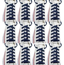 12 pairs Flat "Navy Blue" Sneaker Athletic String 27",36",45",54",63" Shoelace