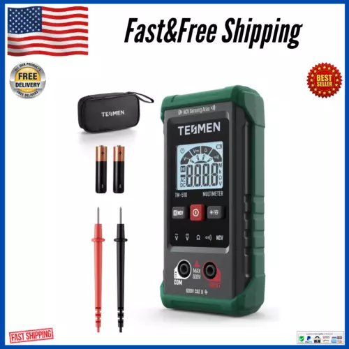 TESMEN TM-510 Digital Multimeter 4000 Counts Smart Measurement Auto Ranging, USA