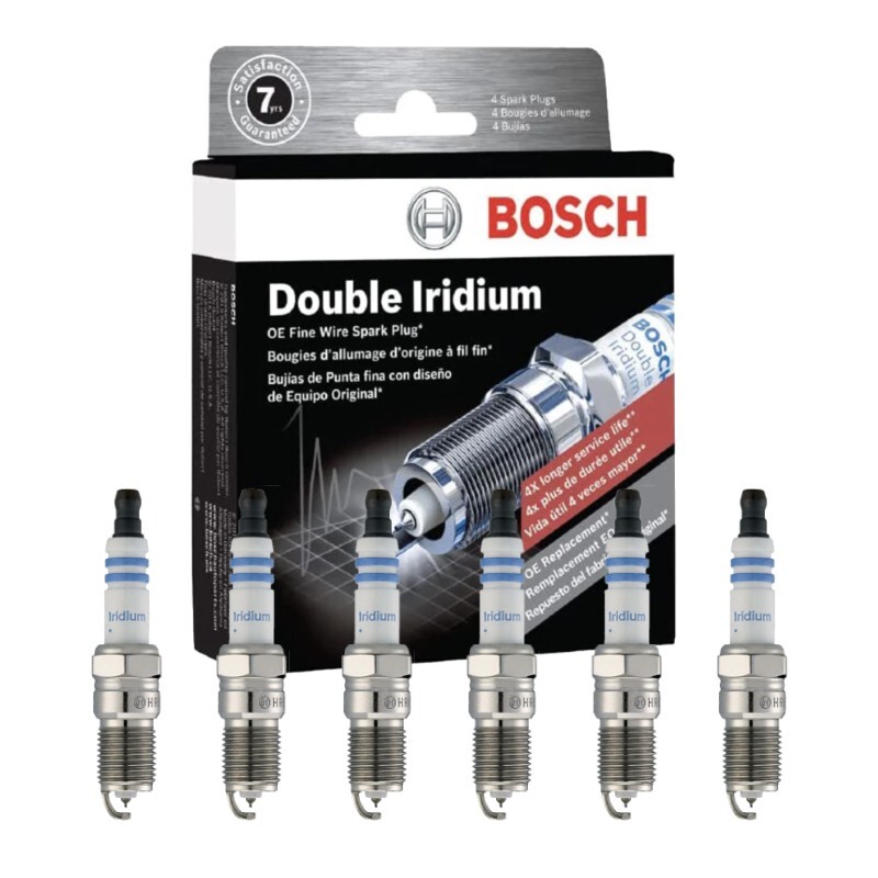 Genuine Bosch OE Fine Wire Double Iridium Spark Plug 6PCS for Cadillac Chevy GMC