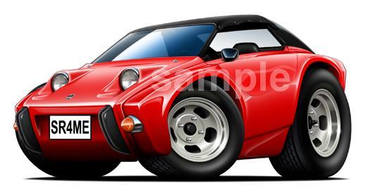 Meyers Manx SR Kit Car Dune Buggy Cartoon T-Shirt #9945 off road