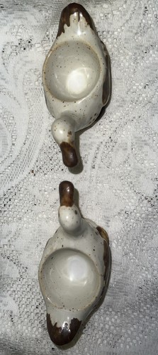 2 Egg Cups Duck Ceramic Vintage Brown - Picture 5 of 12