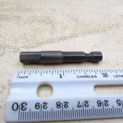 Advance Mfg. Hex Power Drive 2" Extension Pin Lock 1/4" Male Hex USA Made - Picture 4 of 5