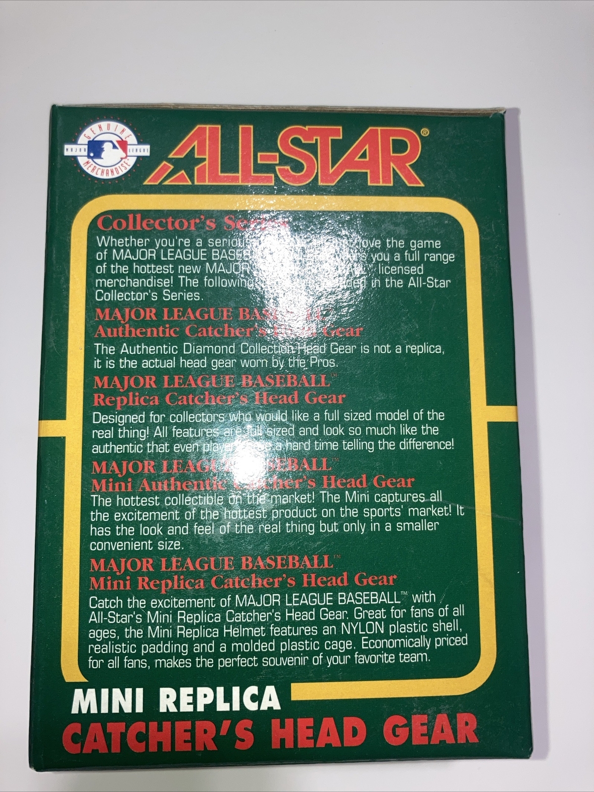 MINI REPLICA CATCHER'S HEADGEAR HOCKEY MASK Milwaukee Brewers MLB