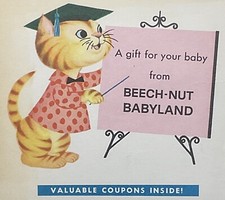 1961 A Gift for Your Baby From Beech-Nut Baby Food Babyland Packet-RARE