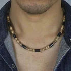 Tribal Coconut Beads Necklace Men Ethnic Bohemia Puka Shell Surfer Necklace