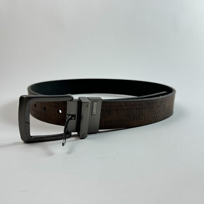 Levis Men's Casual Reversible Casual Jean Leather Belt RN