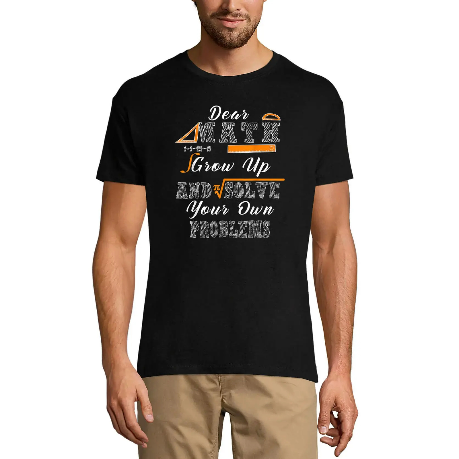Camiseta Estampada para Hombre Querido Friki De Las Matemáticas Crece Y Resuelve