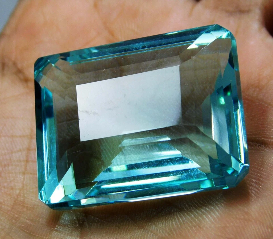 81.30 Ct. Aquamarine Madagascar Ocean Green Emerald Cut Loose Gemstone for Gift - Image 4 of 4