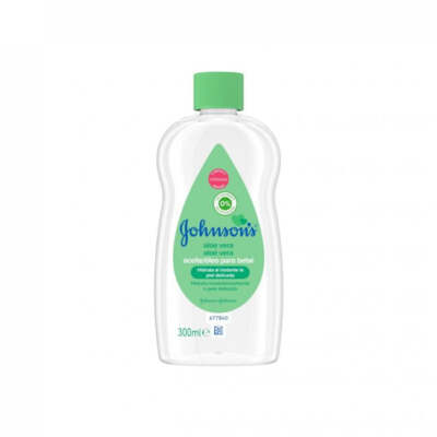 Johnson's Aloe Vera + Vitamin E Baby Oil, 10.2 oz (300ml)