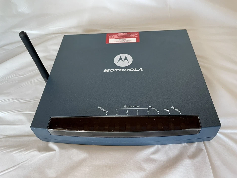 Motorola 3347-02-1022 54 Mbps 4-Port 10/100 Wireless G Router ~ NEW with Cable! - Image 2 of 4