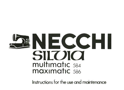 Necchi Silvia MultiMatic 584 Maximatic 586 Instruction Manual Coil