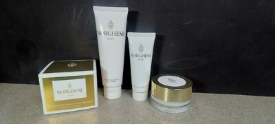 New SET Italian BORGHESE ROMA Firming Mask Cleanser Exfoliator & Night Creme LOT
