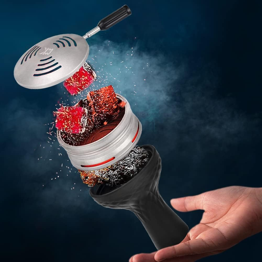 Hookah Set Upgrade Cube Hookahs 2 Hose Acrylic Hookah with Multicolor