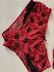 “New” Elegant Bra Panty Set Size 34C/M Color Burgundy/Black Polka Dots — photo 3