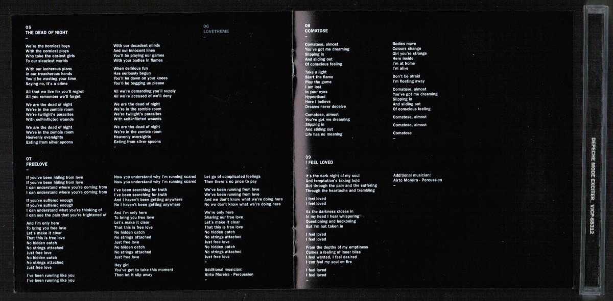 DEPECHE MODE Exciter JAPAN CD VJCP-68312 w/ OBI + INSERT