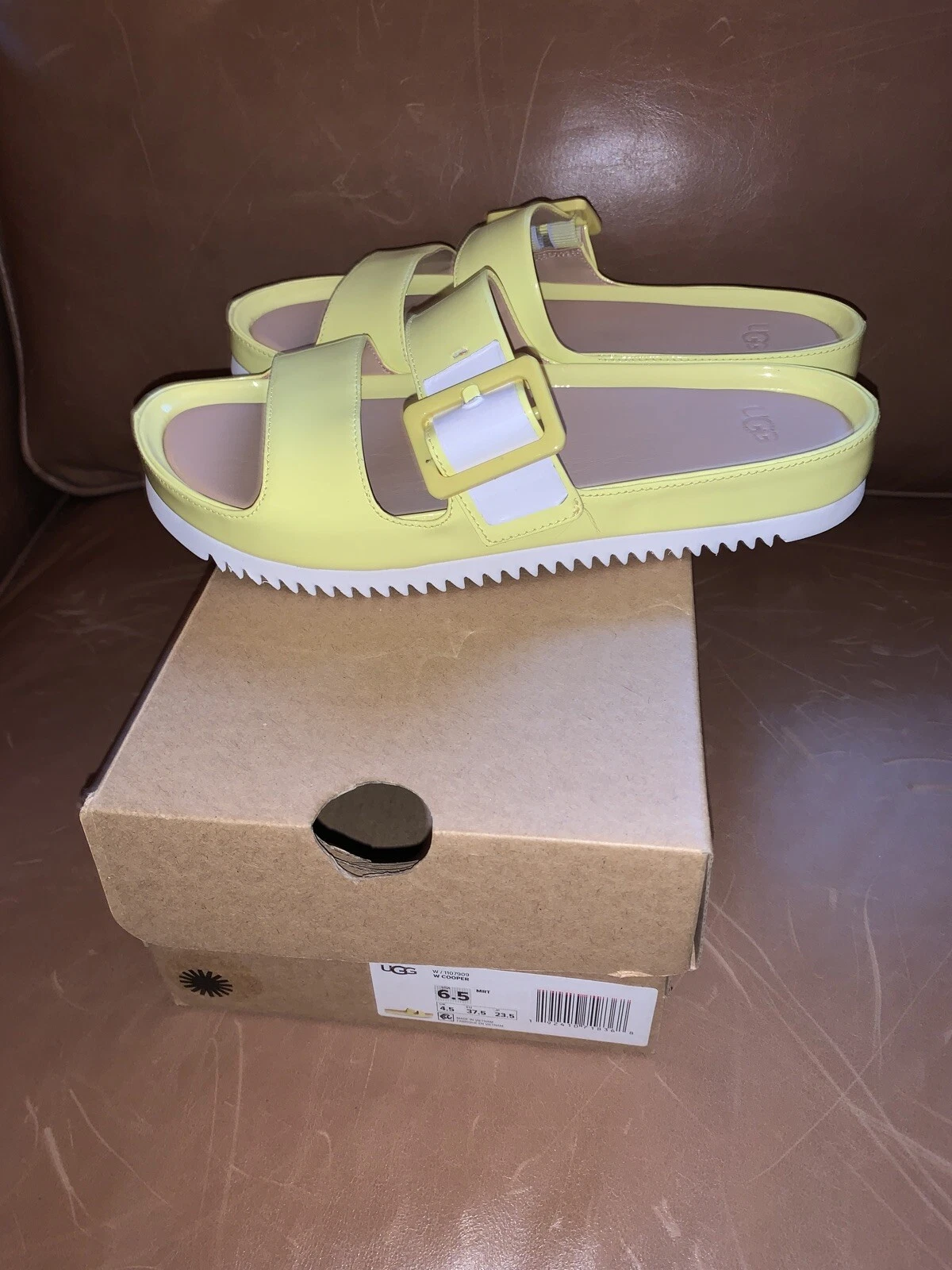 NUOVO CON SCATOLA UGG COOPER SLIDE SANDALO DONNA MARGARITA US 6 UK 4 EU 37