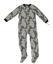 Carters Fleece Footed pajama Blanket Sleeper Sz 10 Lightning Bolt Gray