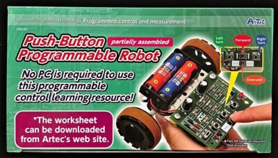 ARTEC - PUSH-BUTTON PROGRAMMABLE ROBOT (No PC Required) Easy to Program!