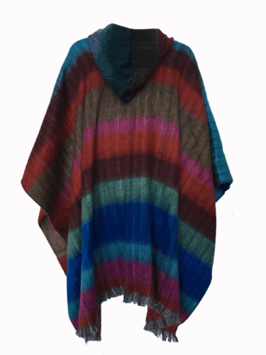 LOTE AL POR MAYOR DE 10 PONCHOS ARCO IRIS CON CAPUCHA DE ALPACA SUAVE Y HERMOSA 10V - Imagen 3 de 9