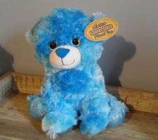 Blue plush teddy bear Anico 10" sparkly